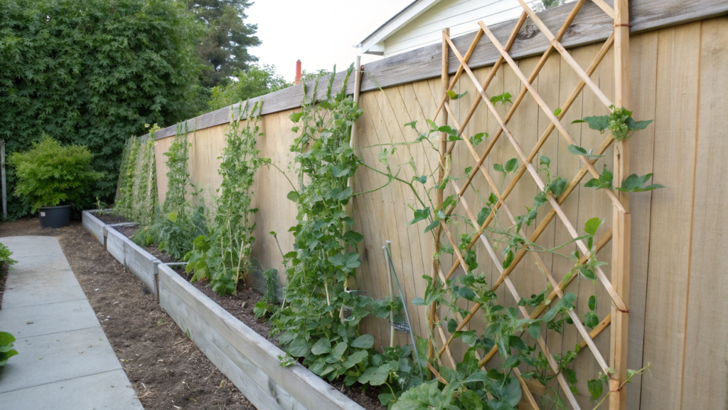 Dollar Store Trellis Wall With Zip Tie Weaving