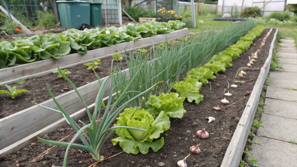 Garlic and Lettuce Bed Design for Fast Harvest Cycles