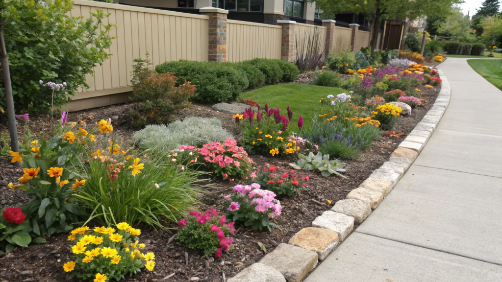 Low Maintenance Flower Bed With Long Bloom Sequence
