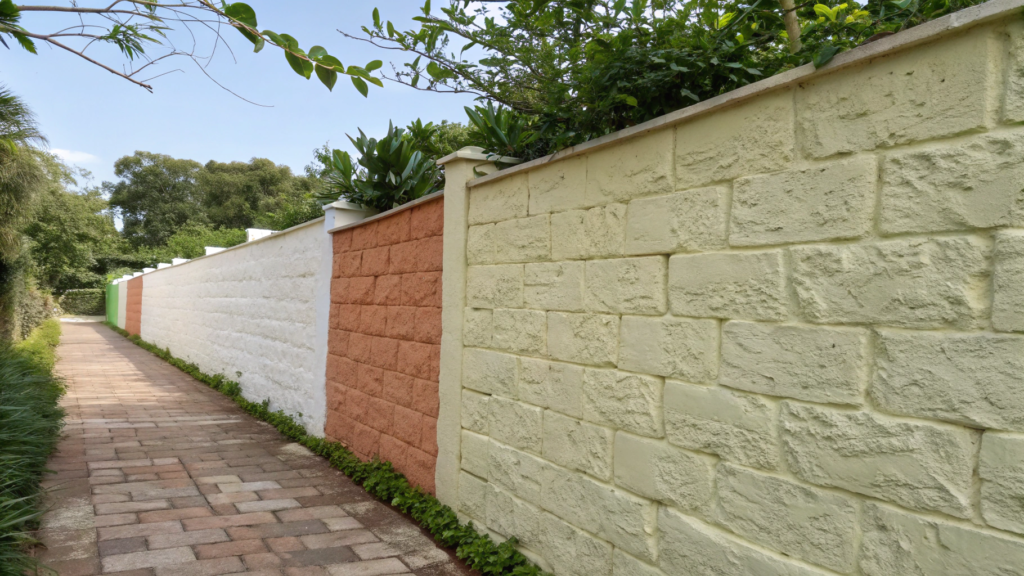 Limewash Color Block Garden Wall Painting
