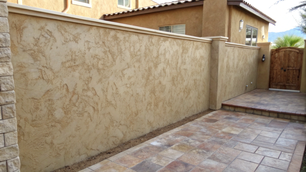 Faux Venetian Plaster Finish for a Small Patio Wall