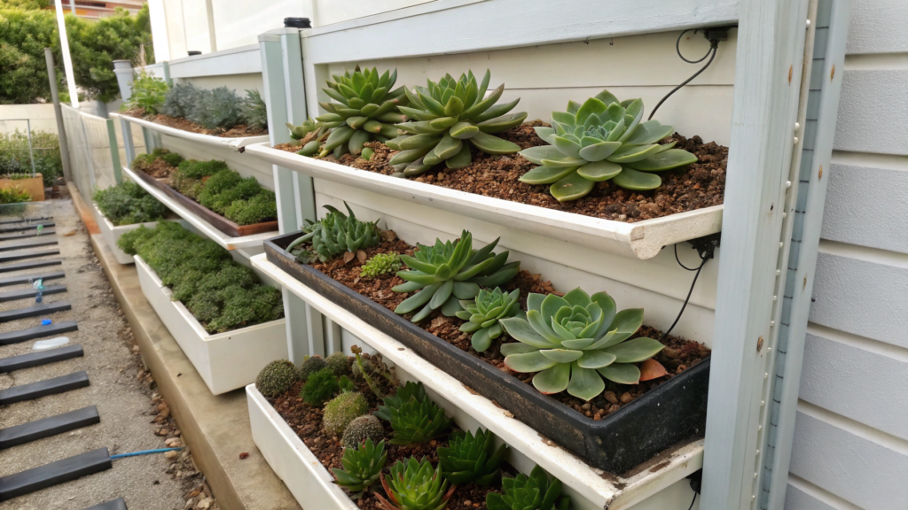Vertical Succulent Frames With Drip Line Watering
