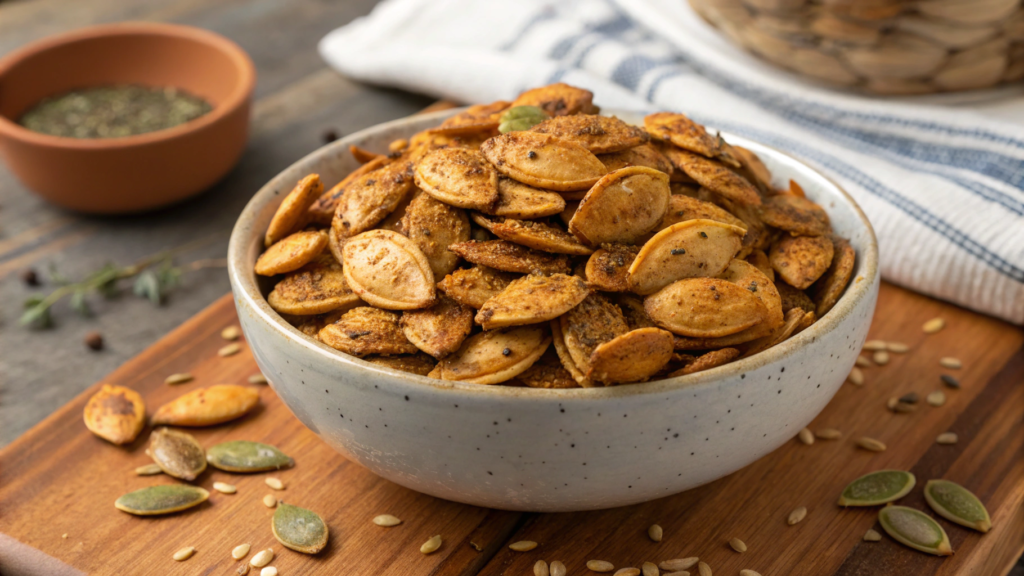 Buffalo Ranch Air Fryer Pumpkin Seeds