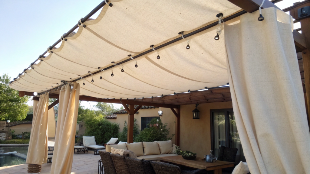 Drop Cloth Curtain Canopy With Grommets