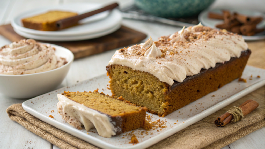 Pumpkin Bread with Chai Latte Frosting
