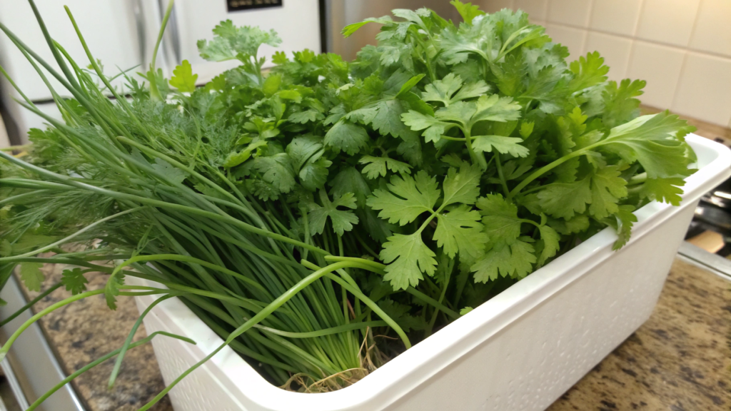 Salad Herb Bowl: Parsley + Chives + Cilantro