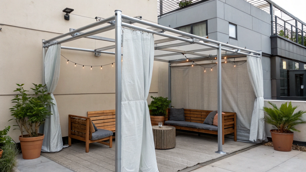 Pergola Look Frame Built From EMT Conduit