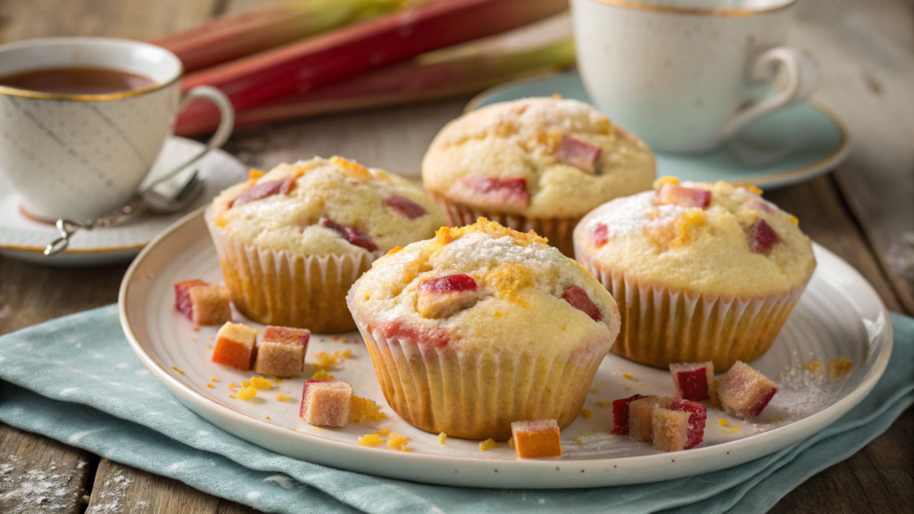 Rhubarb Muffins Using Frozen Rhubarb and Orange Zest