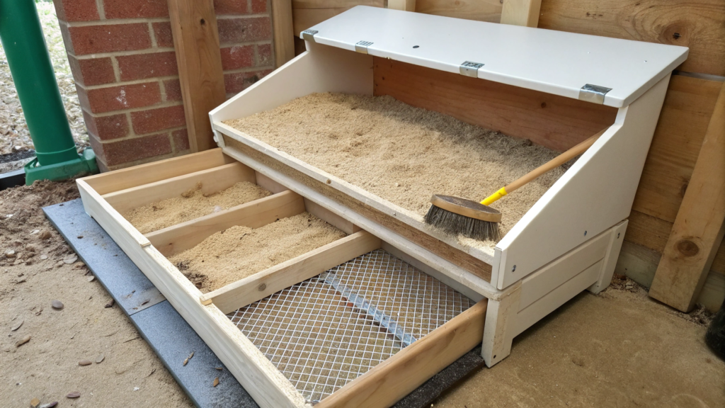 Poop Shelf With Sand Base and Rake Finish