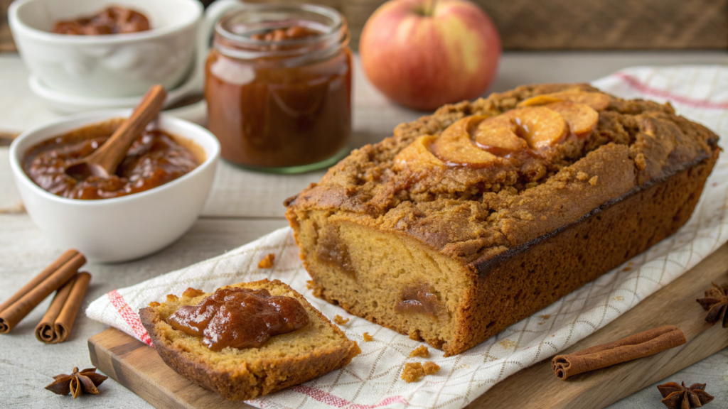 Stuffed Pumpkin Bread with Apple Butter