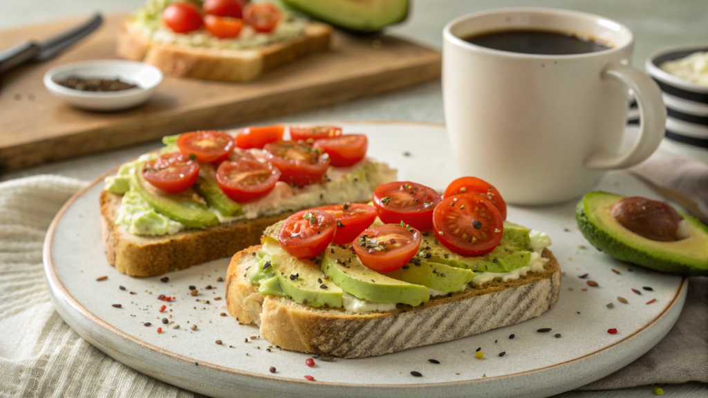 Avocado Toast with Cherry Tomatoes