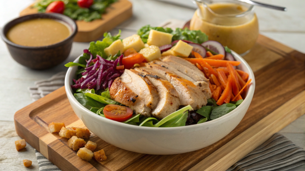 Maple Dijon Dressing Harvest Bowl with Chicken