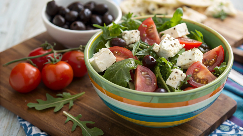 Greek Harvest Bowl with Feta and Olives