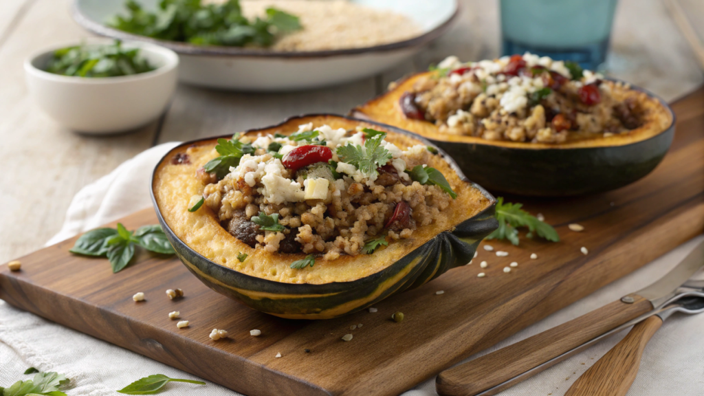 Stuffed Acorn Squash Inspired by Farm-to-Table Dining