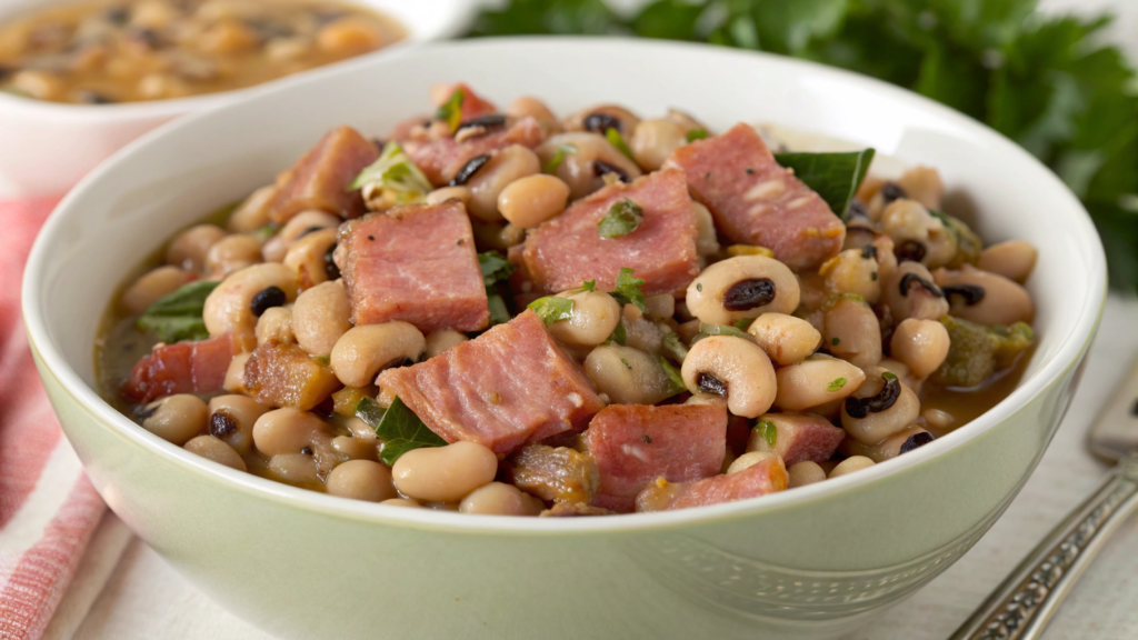 Classic Southern-Style Black Eyed Peas with Ham