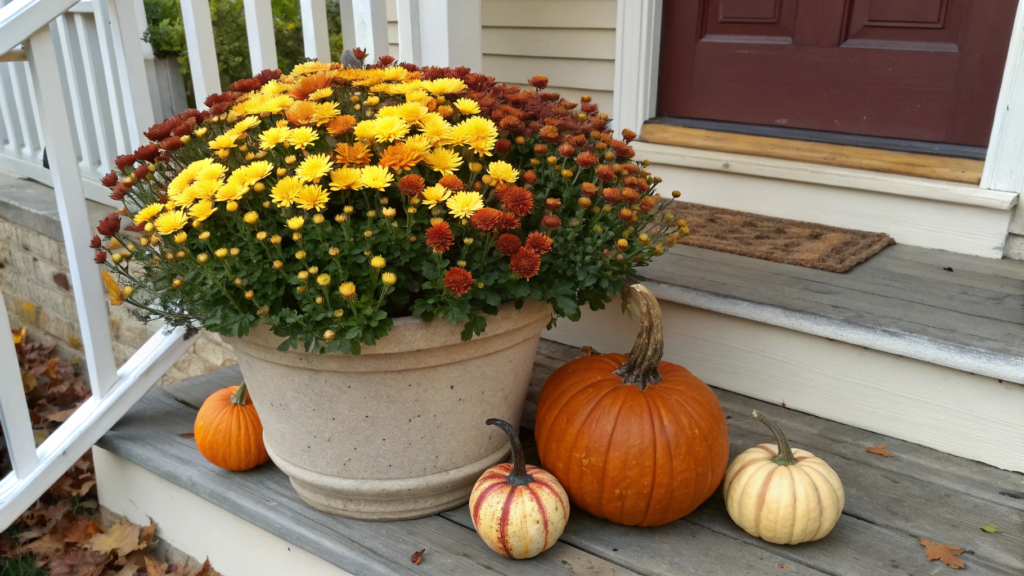 Mum and Pumpkin Planter