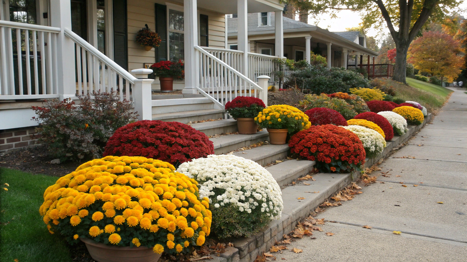 10 Mums Flower Bed Ideas for an Unforgettable Front Porch