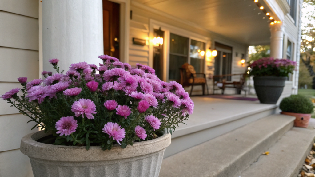 Aster Porch Pot