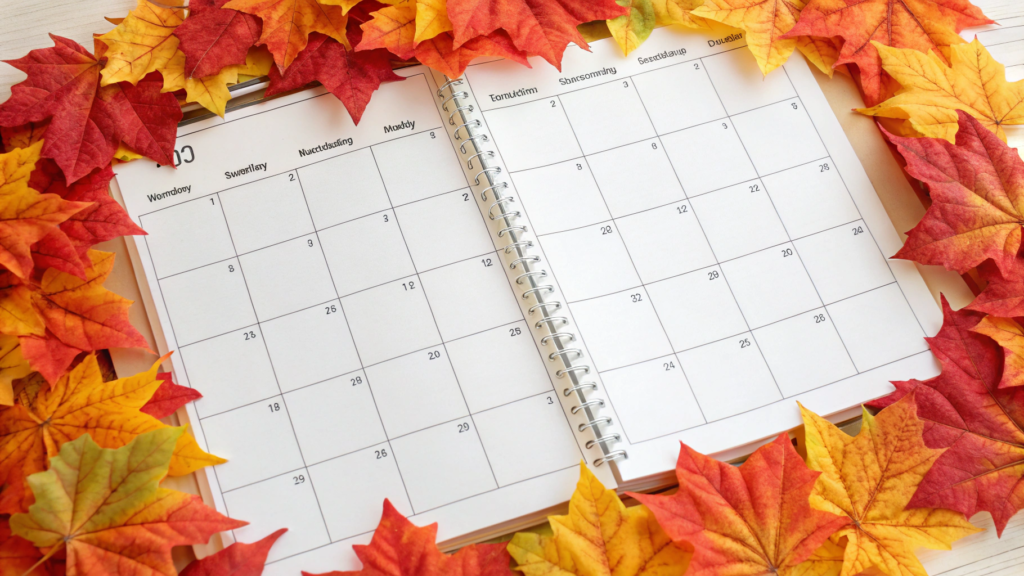 Dimensional fall leaf border