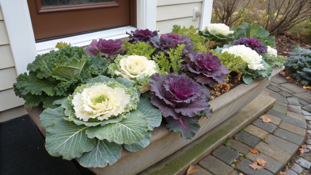 Ornamental Cabbage Porch Container