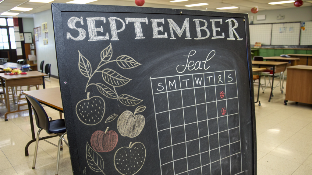 Apples and leaves school layout