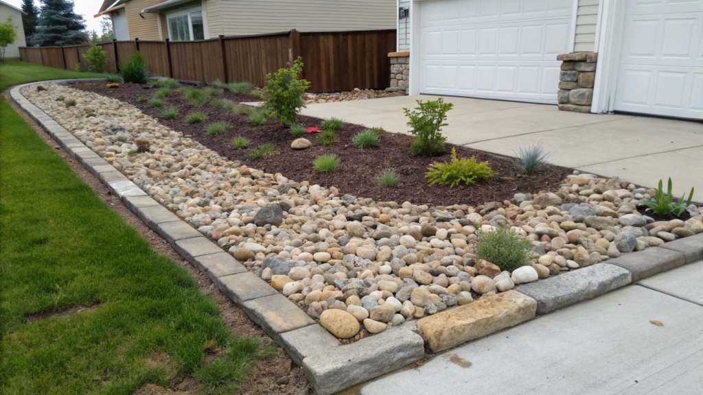 Simple Rock Mulch Bed That Cuts Weeding In Half