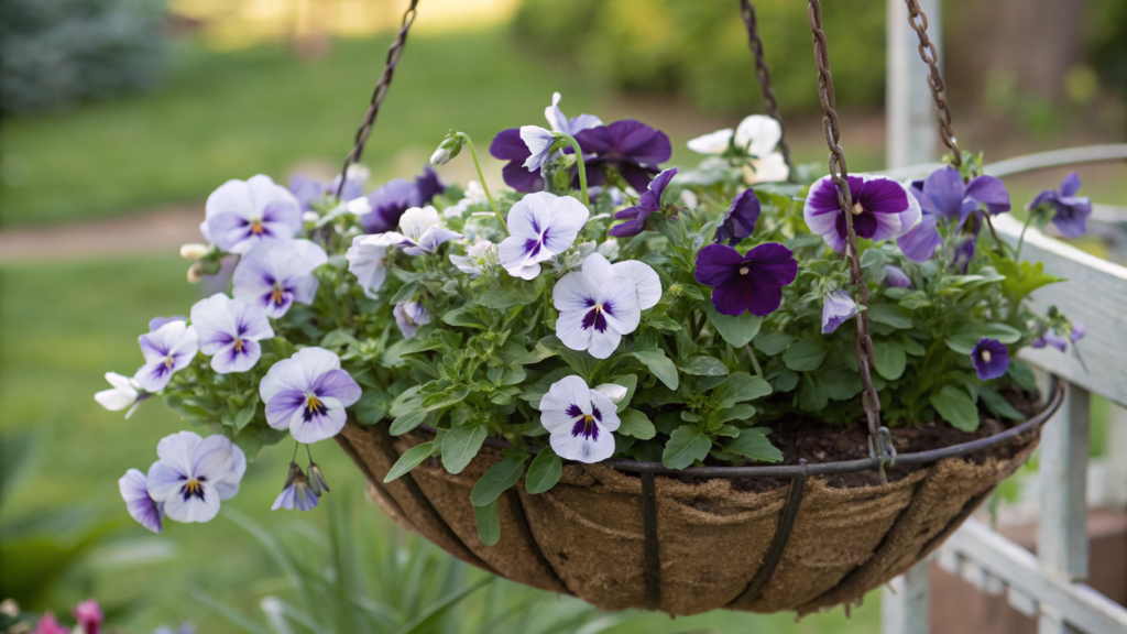 Viola Hanging Basket