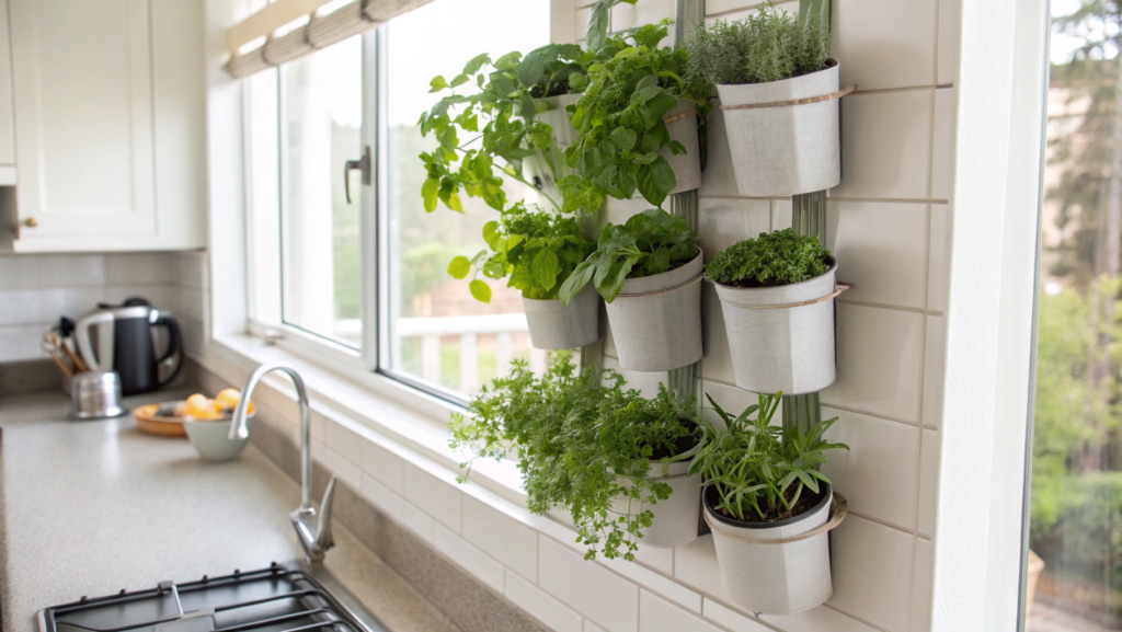 Wall-Mounted Herb Displays for Vertical Impact