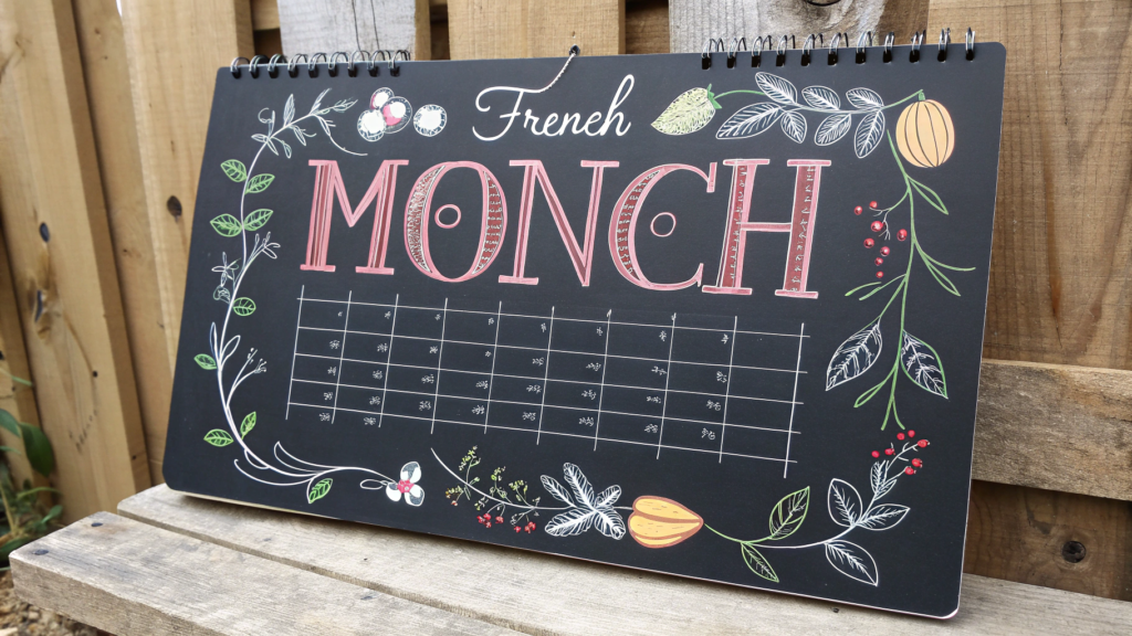 French market signboard style