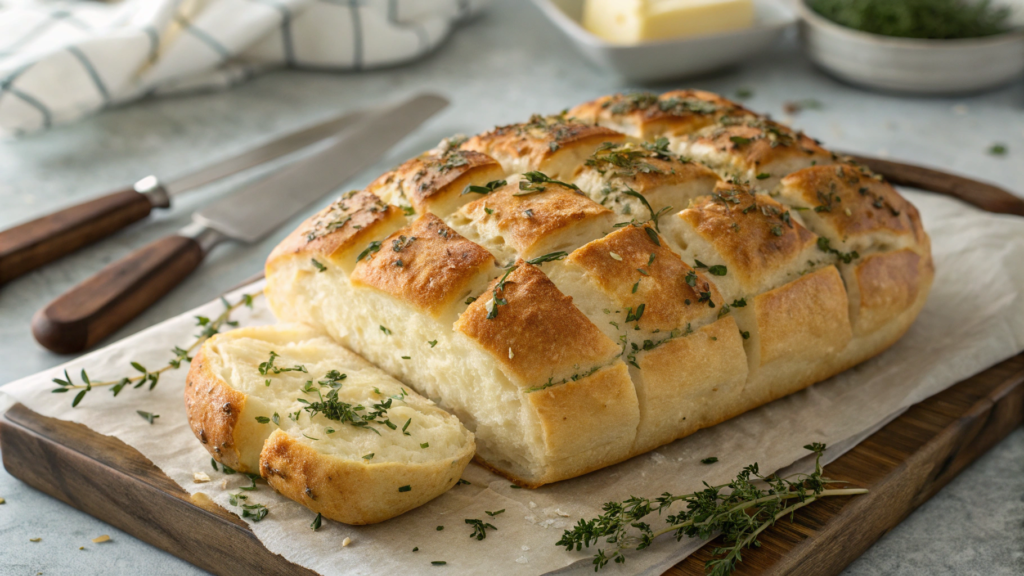 Cheesy Garlic Pull-Apart Bread with Fresh Thyme