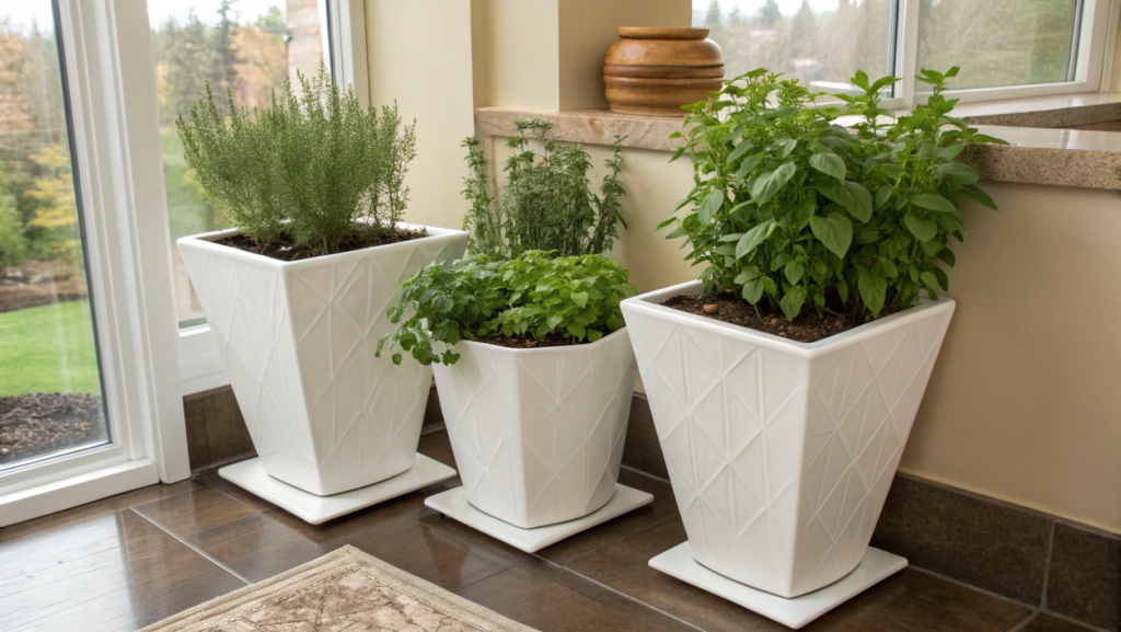 Sculptural Planters for Showpiece Herbs