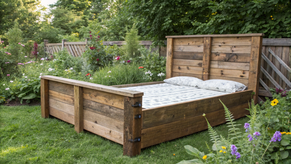 Wood Frame Beds That Fit Any Backyard Style
