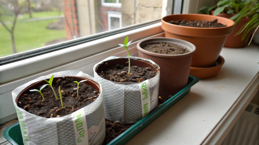 Seed Starting Indoors DIY Heat Mat Alternative Using Reptile Tape