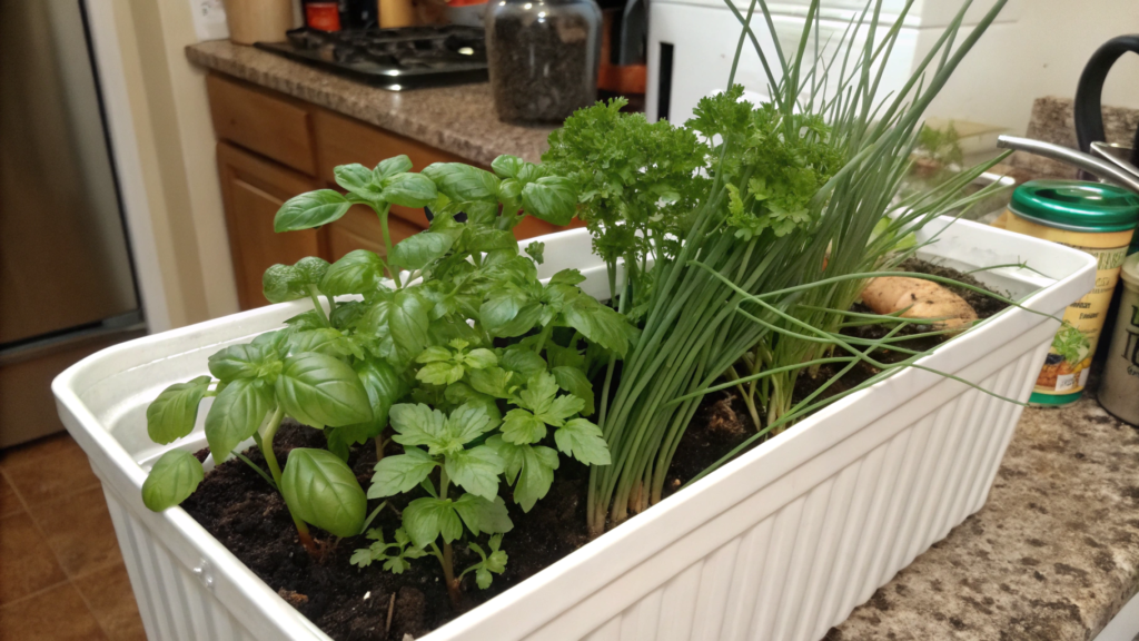 Basil + Parsley + Chives for a Cut and Come Again Pot