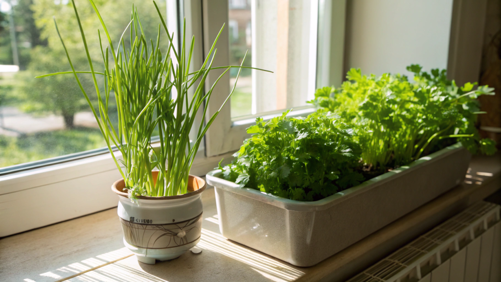 Chives + Parsley for an Indoor Sunny Windowsill
