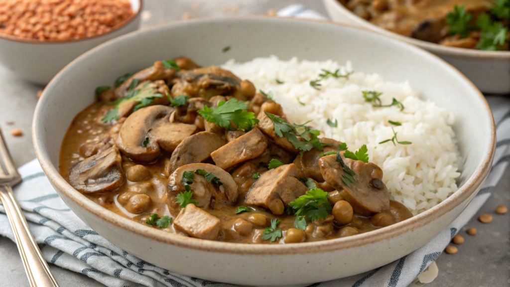 High-Protein Mushroom Stroganoff (No Heavy Cream)
