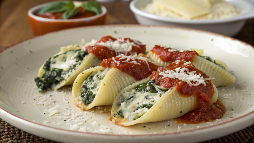 Cozy Spinach & Ricotta Stuffed Shells (Light Version)