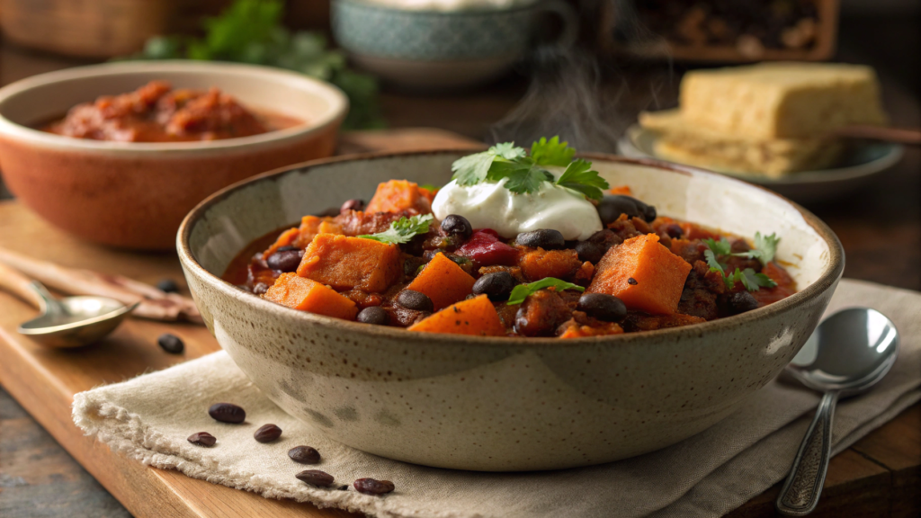 Sweet Potato & Black Bean Chili (5-Ingredient Magic)