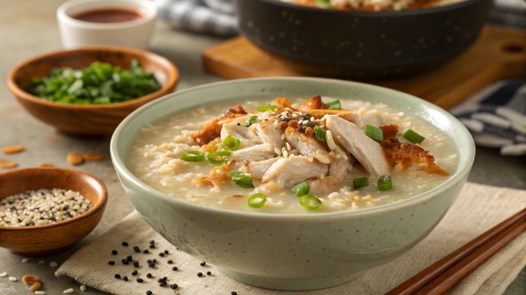 Cozy Rice Soup Congee With Rotisserie Chicken Hack