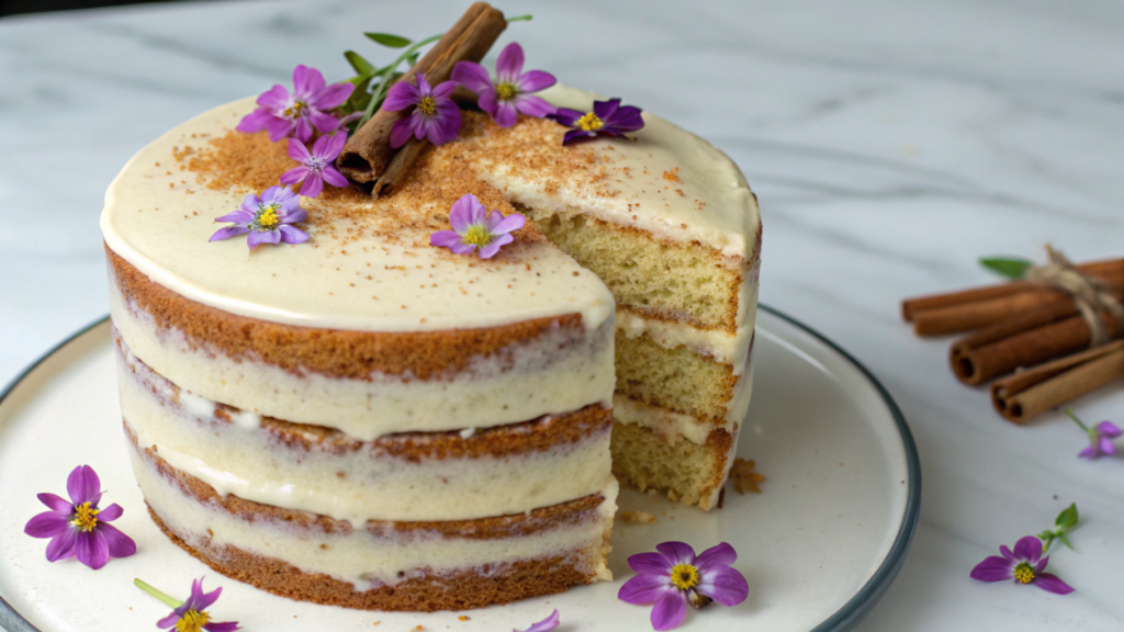 Mexican Vanilla Wildflower Cake With Cinnamon Milk Soak