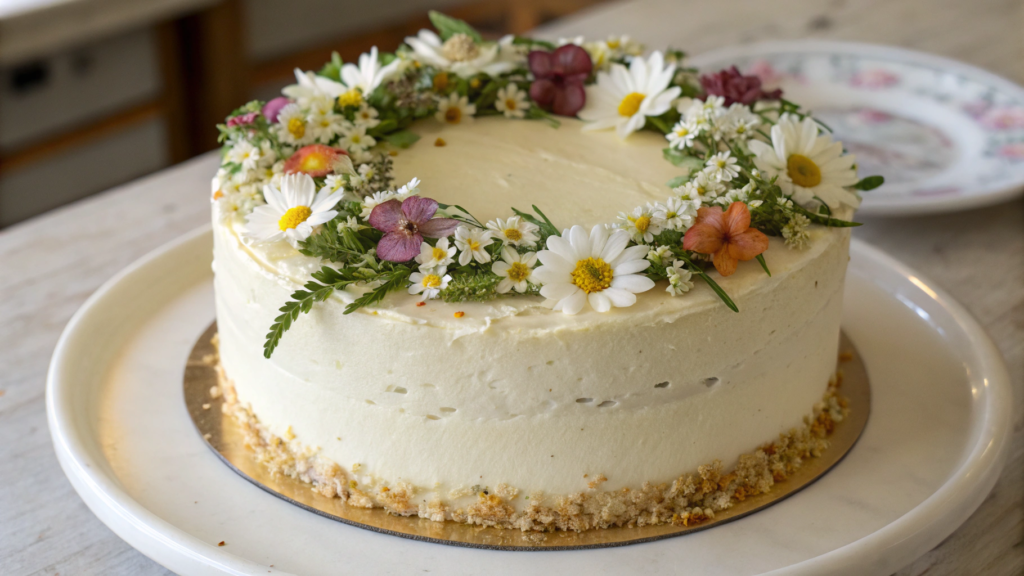 Buttercream Wildflower Wreath Cake With Quick Crumb Coat