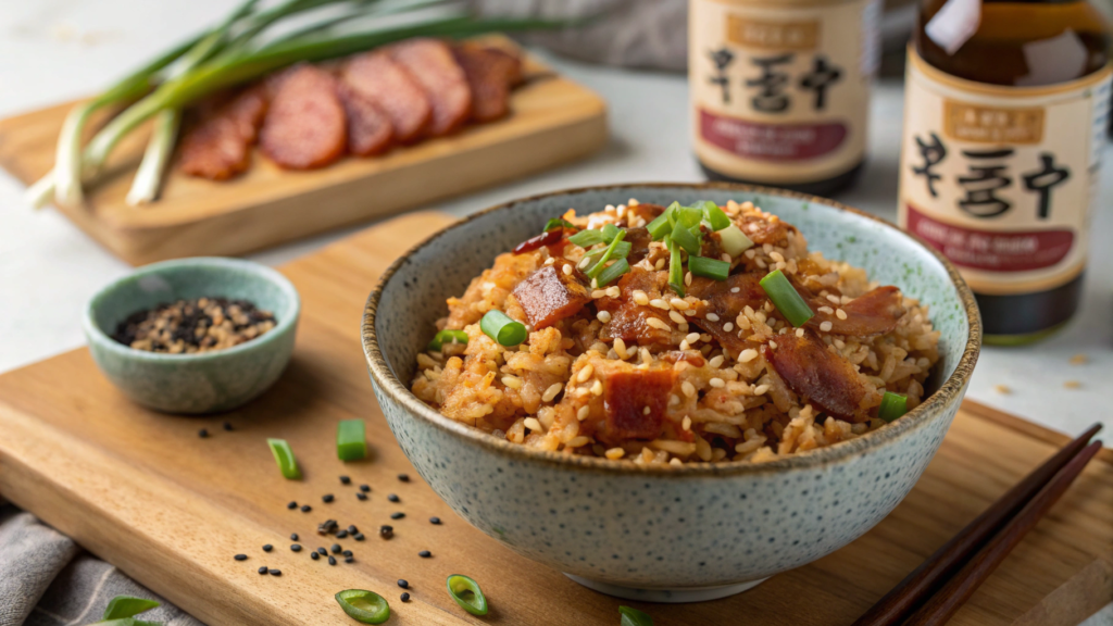Kimchi Fried Rice With Bacon and a Sesame Oil Finish
