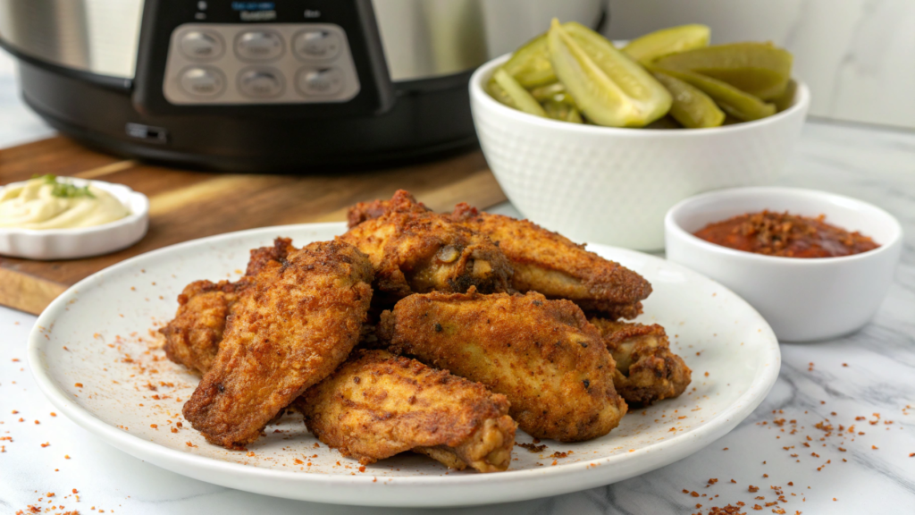 Nashville Hot Air Fryer Chicken Wings With Pickle Brine Shortcut
