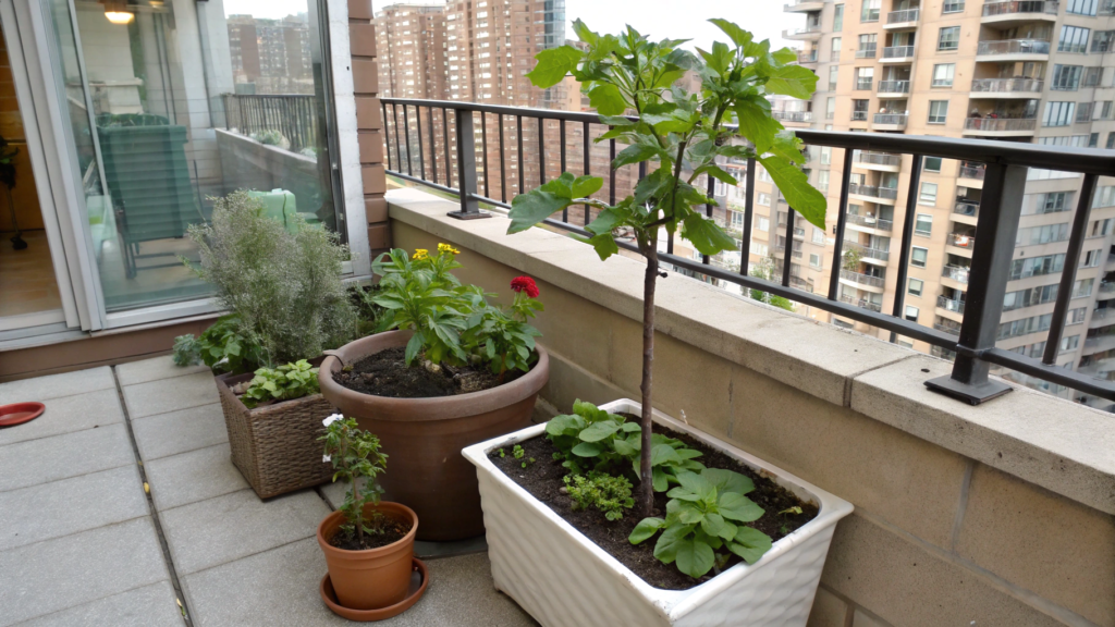 The Apartment Container Orchard With Dwarf Fig and Basil