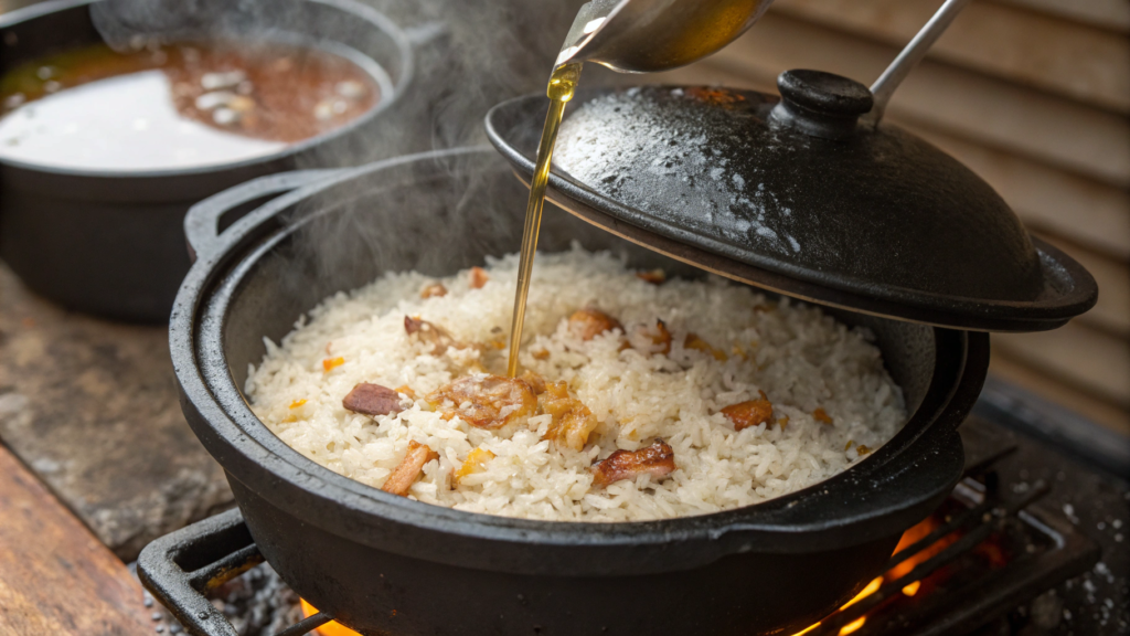 Chinese Clay Pot Rice Made in a Dutch Oven