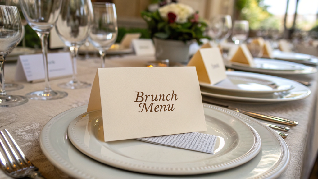 Printed Menu Cards That Also Work as Place Cards