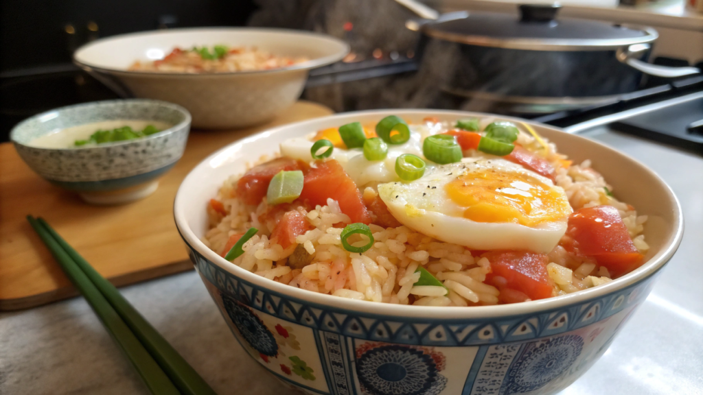Hong Kong Tomato Egg Rice With Silky Stovetop Technique