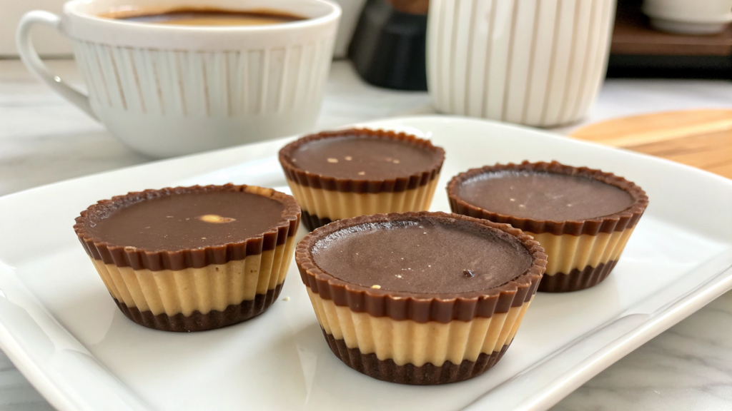 Keto homemade Reese’s Cups with almond flour and MCT oil