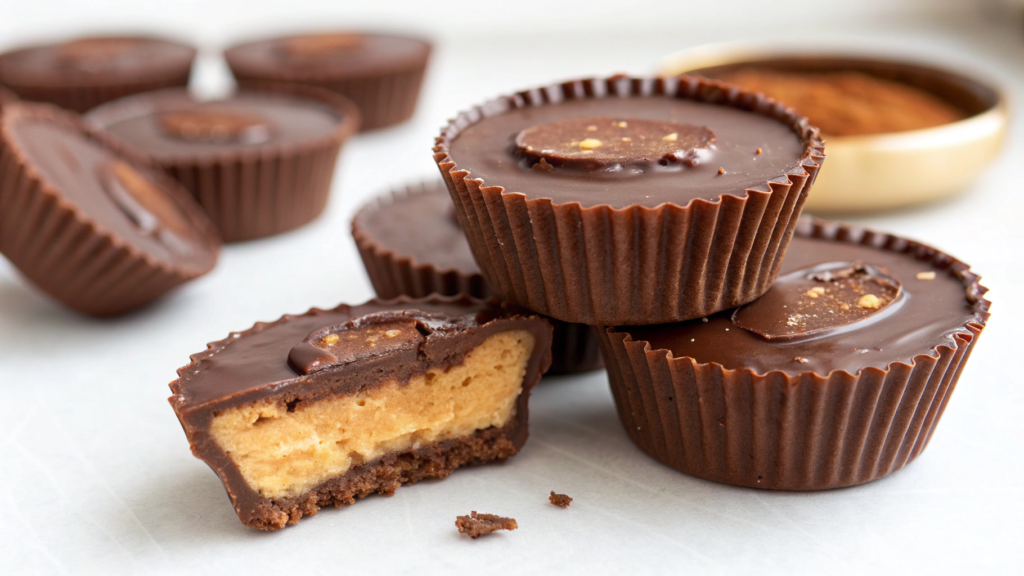 Homemade Reese’s Cups without powdered sugar and with vanilla bean