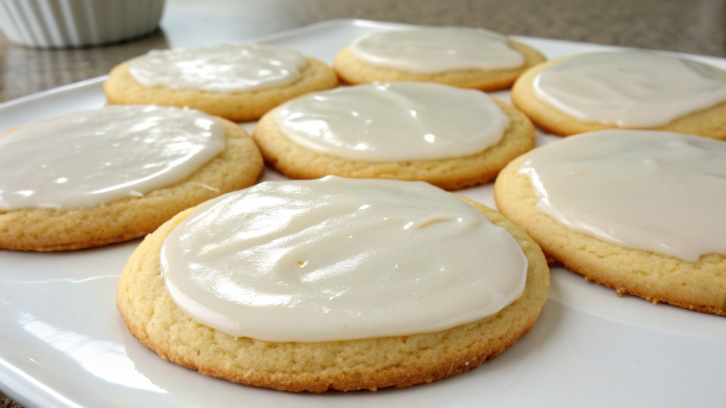 Sugar cookies with smooth egg-free icing